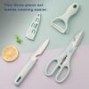 Three-piece set of peeling scissors for kitchen