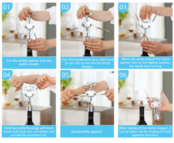 Red wine bottle opener - Image 2