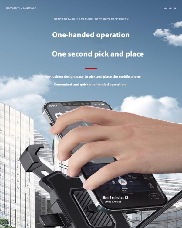 Handlebar type riding mobile phone bracket - Image 3