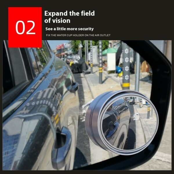 Auxiliary small round mirror for automobile reversing rearview mirror - Image 5